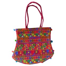 Bild von Indische Tasche pink Paisley Einkaufstasche