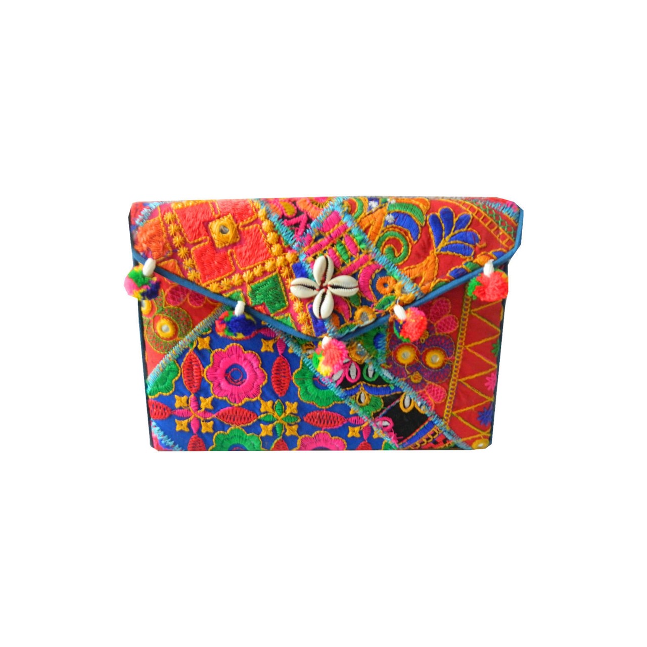 Bild von Indische Handtasche Blumenmuster Muschel