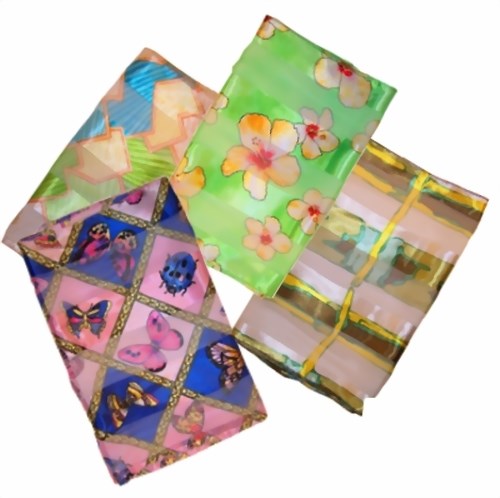 Bild von Schals mit Satinstreifen Blume