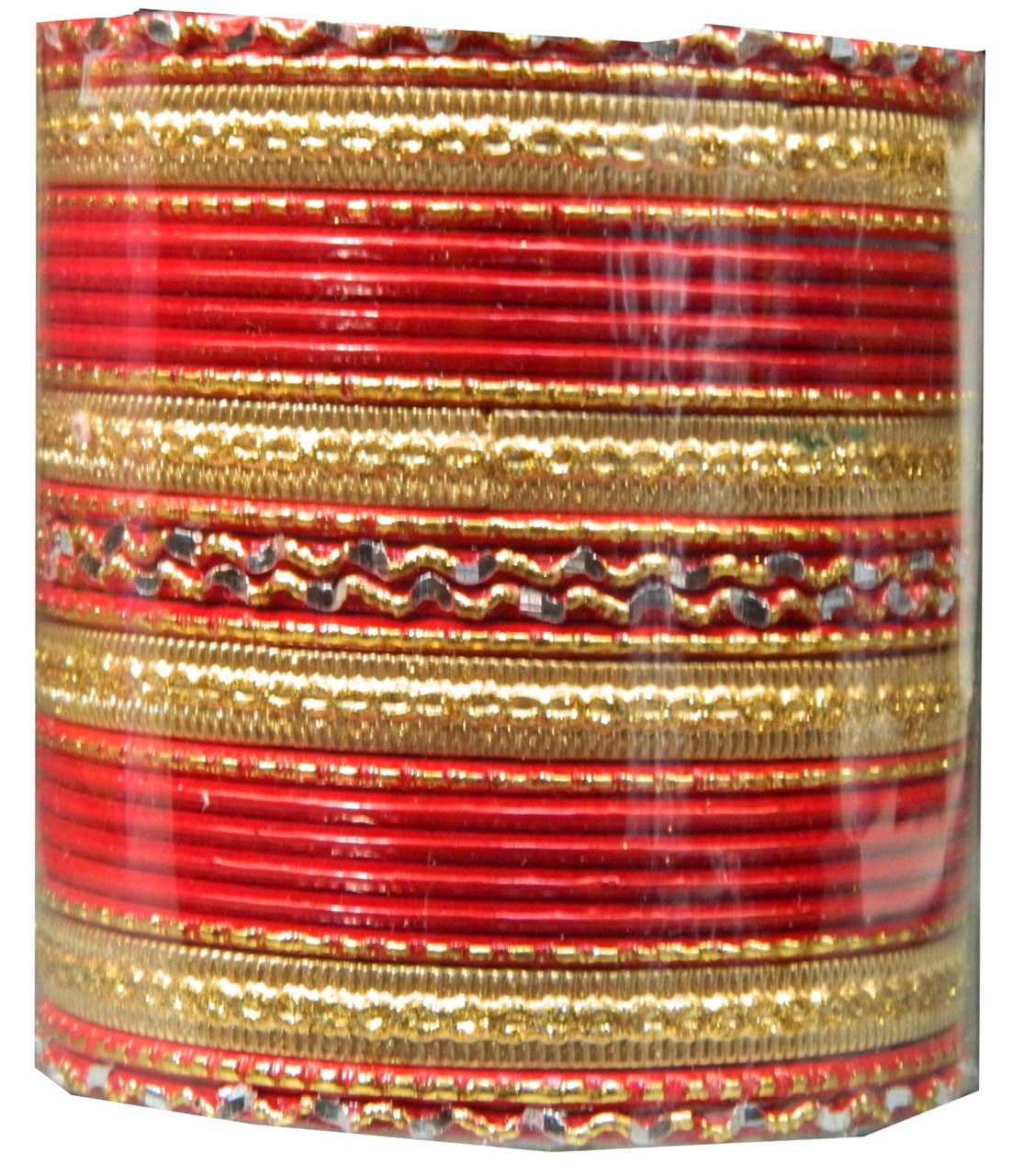 Bild von 24 Bangles rot Royal Armreifen 7cm Durchmesser mit Bindis