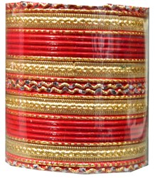 Bild von 24 Bangles rot Royal Armreifen 7cm Durchmesser mit Bindis